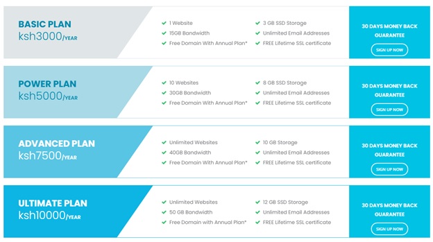 Website Hosting Kenya Packages